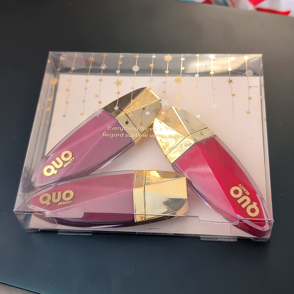 NWB* Set of 3!! Quo Beauty Everything Nice Lip Varnish Set
